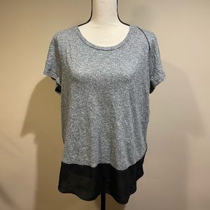 Express Gray Short Sleeve Top